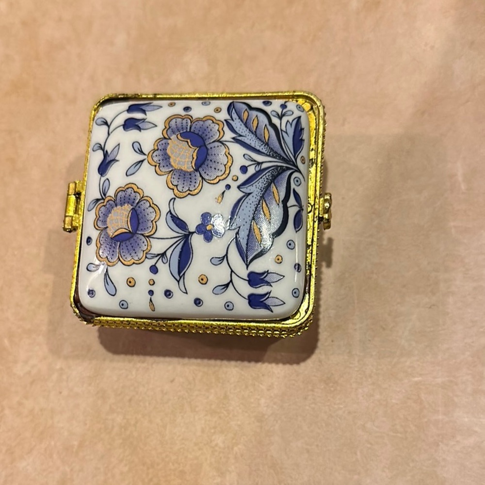 Floral Porcelain Trinket Box